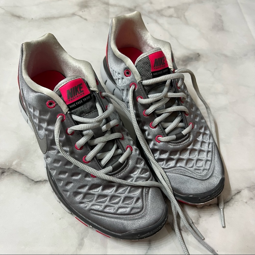 Nike Pink and Gray Athletic Shoes